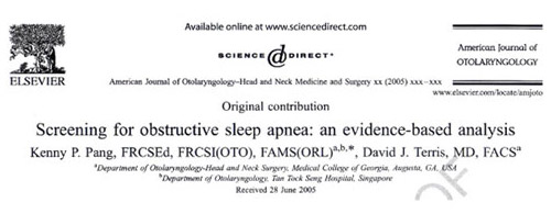 screening for obstructive sleep apnea